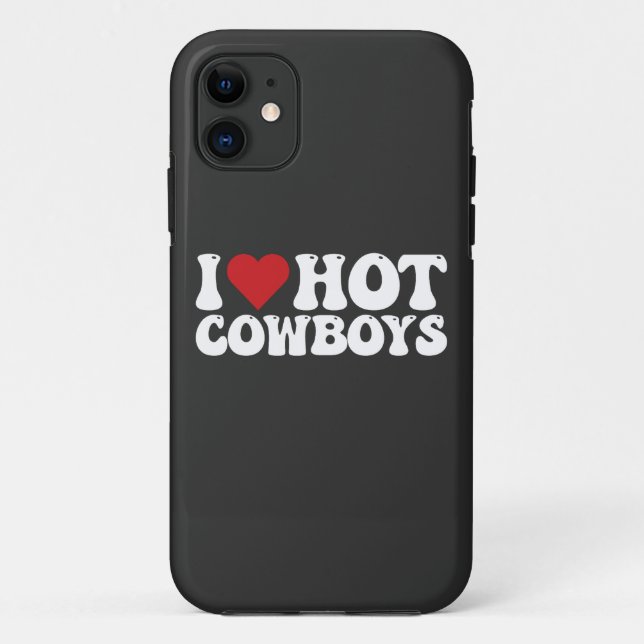 I Love Hot Cowboys Case-Mate iPhone Hülle (Rückseite)
