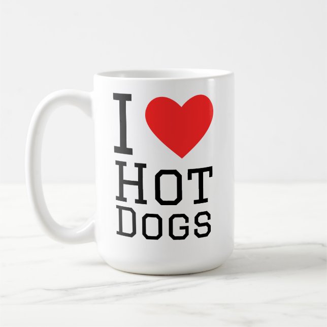 I love hot dogs kaffeetasse (Links)