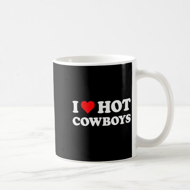 I Love Hot _ Funny Western Rodeo  Kaffeetasse (Rechts)