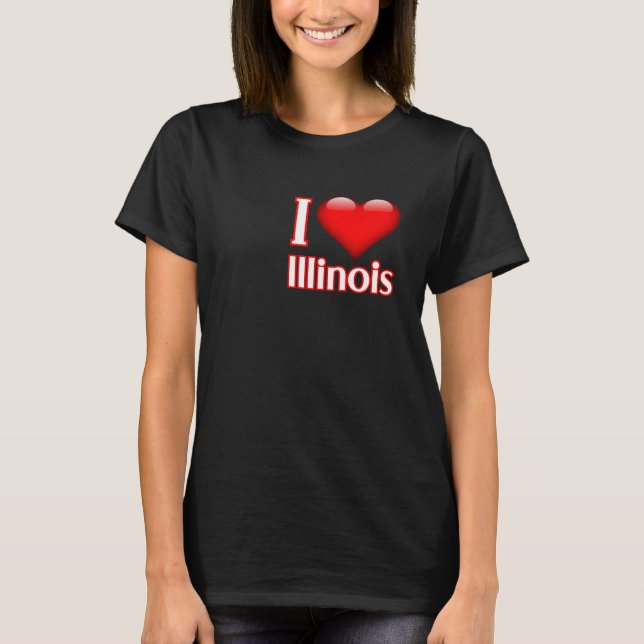 I Love Illinois T-Shirt (Vorderseite)