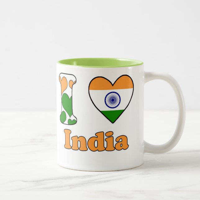I love India Zweifarbige Tasse (Rechts)