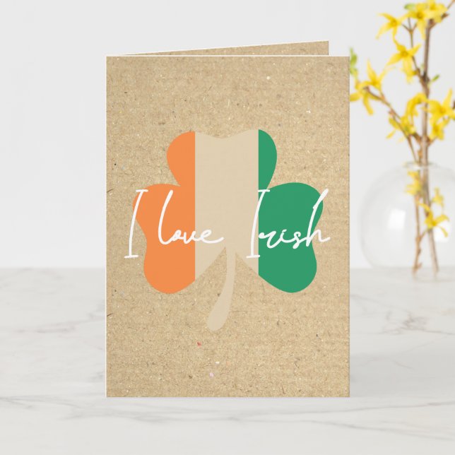 I love Irish! Karte (Gelbe Blume)