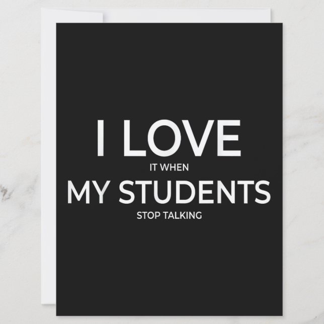 I Love It When My Students Stop Talking Highschool (Vorderseite)