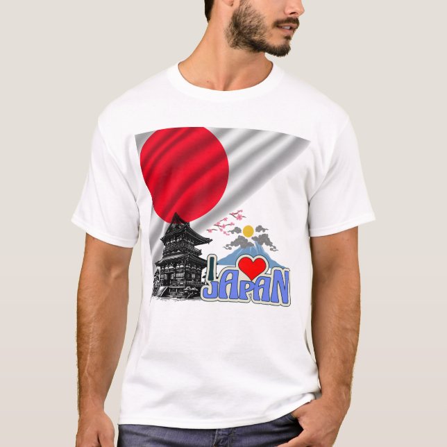 I Love Japan – Spirit of the Rising Sun T-Shirt (Vorderseite)