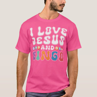 I Love Jesus And Bingo Christian Cross Board Games T-Shirt