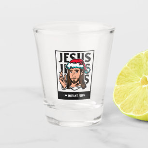 I LOVE JESUS SCHNAPSGLAS