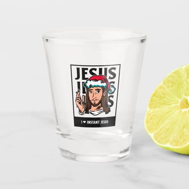I LOVE JESUS SCHNAPSGLAS (Vorderseite)