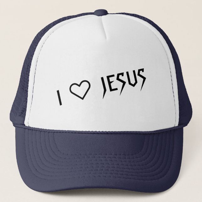 "I LOVE JESUS" TRUCKER HAT BY 303TATTOO TRUCKERKAPPE (Vorderseite)