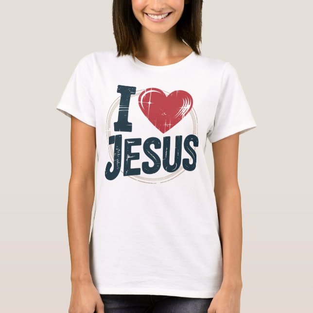 I Love Jesus Vintage Shirt (Vorderseite)