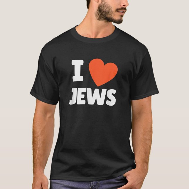 I Love Jews I Heart Jews Lovers  T-Shirt (Vorderseite)