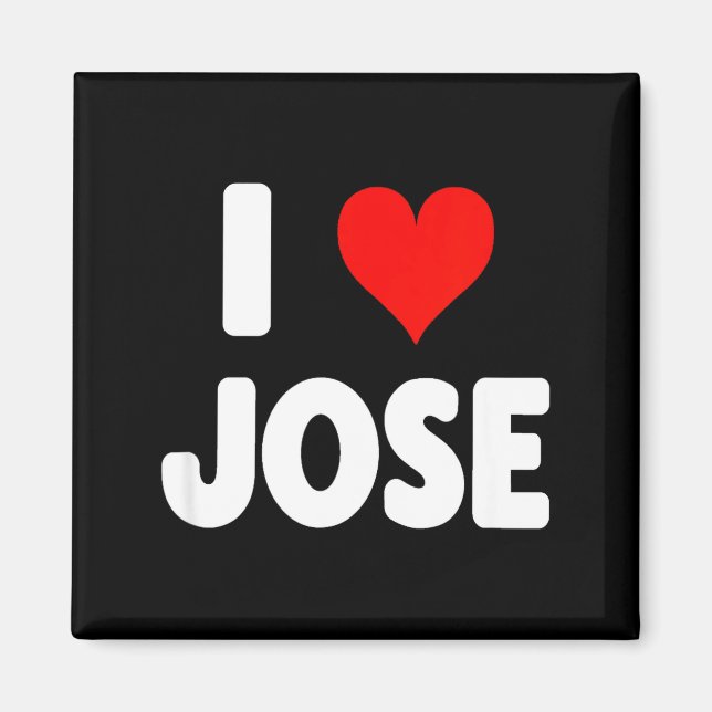 I Love Jose - Heart  Magnet (Vorne)