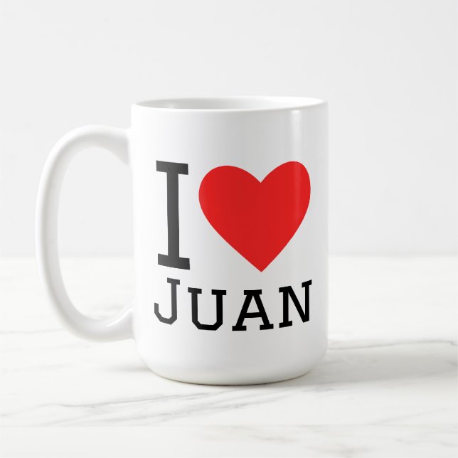 I love Juan  Kaffeetasse (Links)
