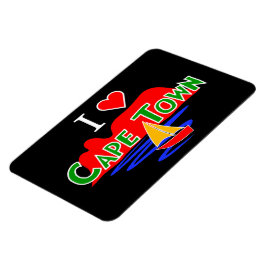 I Love Kapstadt Table Mountain Large Flexi Magnet