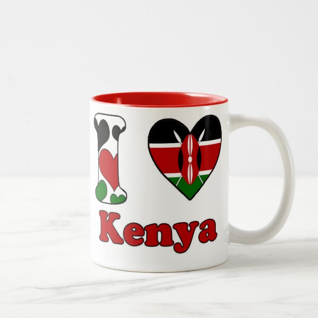 I love Kenya Zweifarbige Tasse (Rechts)