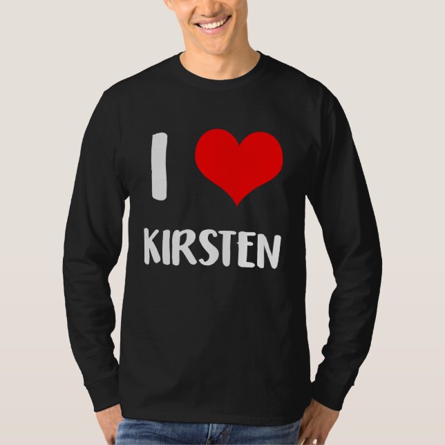 I love KIRSTEN  valentine guy heart Anniversary 6 T-Shirt (Vorderseite)
