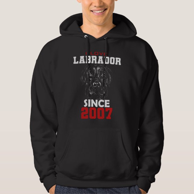 I love labrador since 2007 hoodie (Vorderseite)