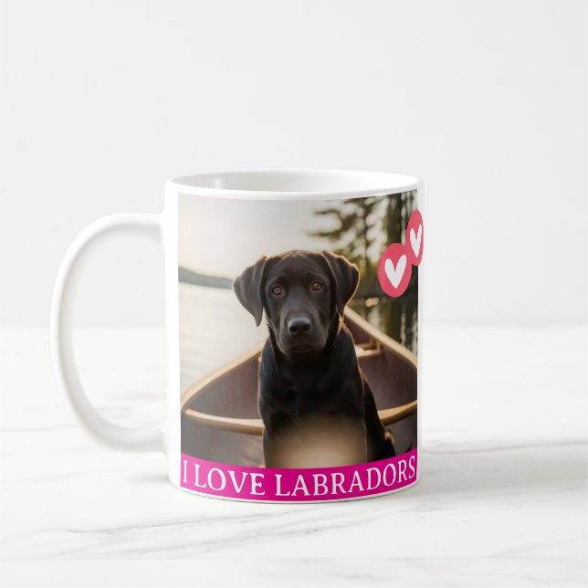 I Love Labradors Mug Kaffeetasse (Links)