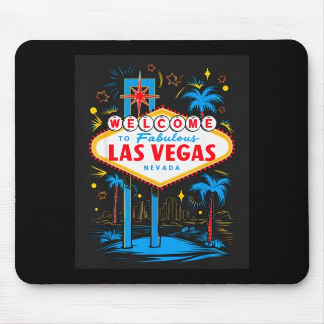 I Love Las Vegas Nevada City Vegas Souvenir Las Ve Mousepad (Vorne)
