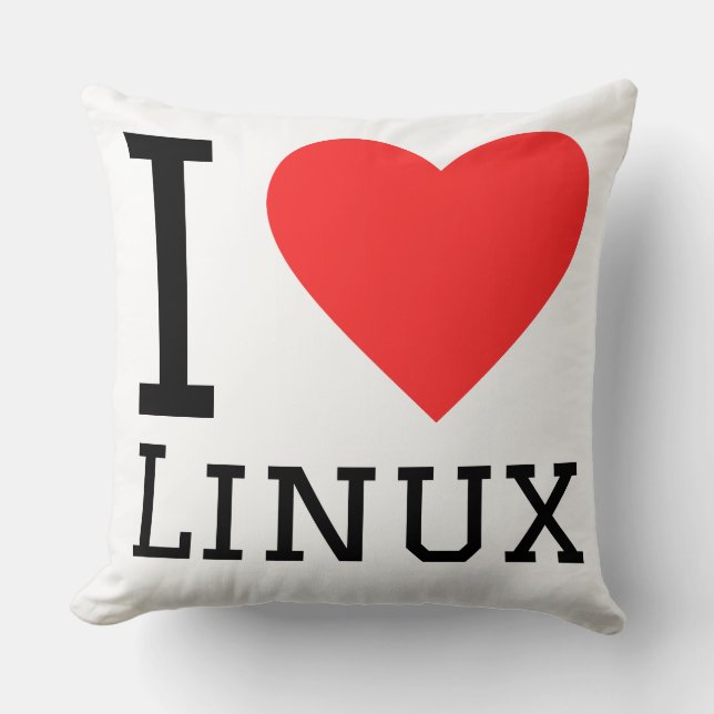 I love linux kissen (Vorderseite)