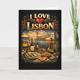 I Love Lisbon Feiertagskarte