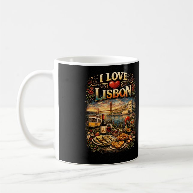 I Love Lisbon Kaffeetasse (Links)