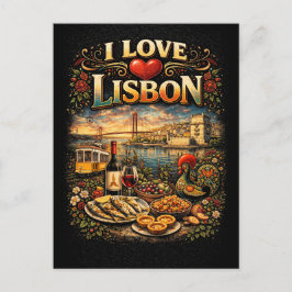 I Love Lisbon Postkarte