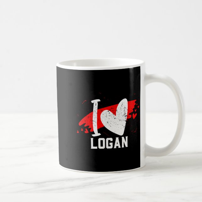 I Love Logan I Heart Logan  Kaffeetasse (Rechts)