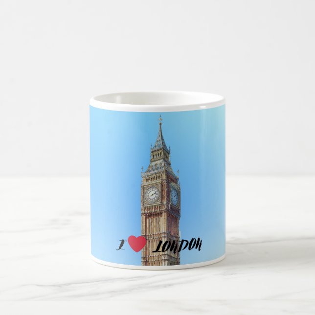 I Love London Mug – Big Ben Illustration Souvenir  Kaffeetasse (Mittel)