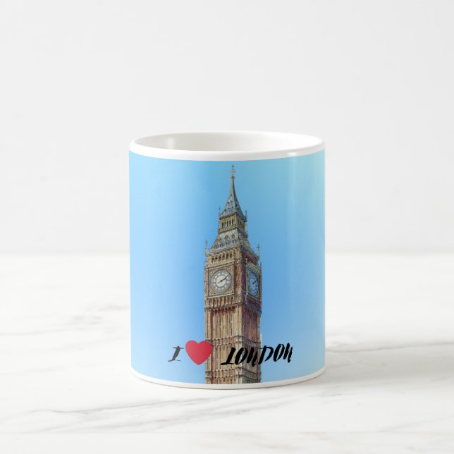 I Love London Mug – Big Ben Illustration Souvenir  Kaffeetasse (Mittel)