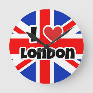 I love London Runde Wanduhr