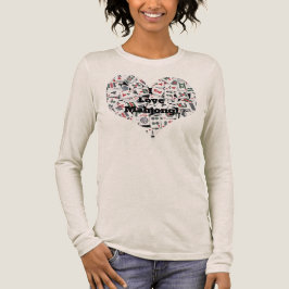 I Love Mahjong Long Sleeve T-Shirt Tri-Blend Shirt