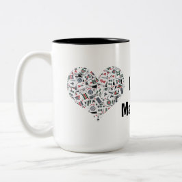 I Love Mahjong Mug Zweifarbige Tasse