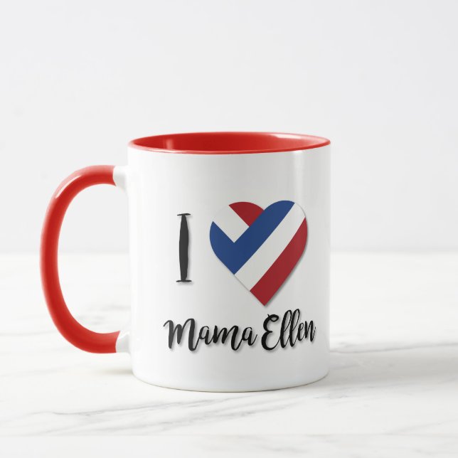 I Love Mama Ellen with Netherlands Flag Tasse (Links)