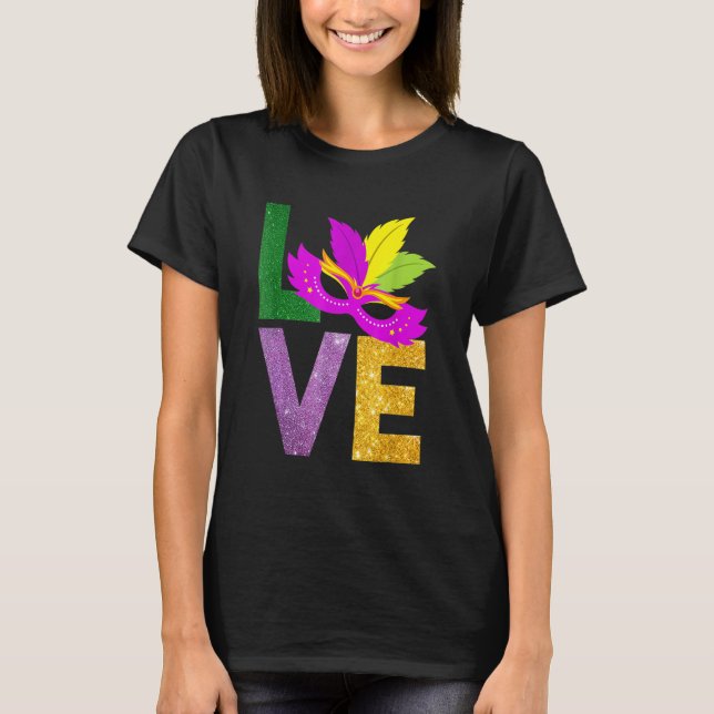 I Love Mardi Gras Fleur-de-Lis Parade Men Women Ki T-Shirt (Vorderseite)