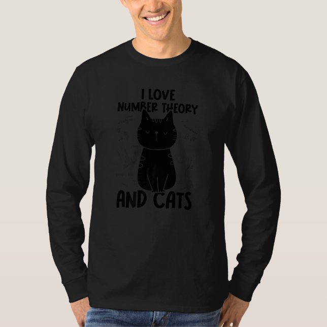 I Love Math and Cats   Number Theory T-Shirt (Vorderseite)