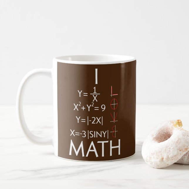 I Love Math Teacher Mathematics Mathematician  Kaffeetasse (Mit Donut)