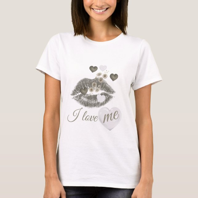 I Love Me – Selbstliebe T-Shirt Grün (Vorderseite)