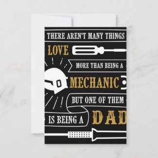I love mechanic dad | Mechanic Canvas RSVP Karte