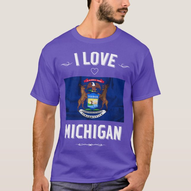 I Love Michigan T-Shirt (Vorderseite)