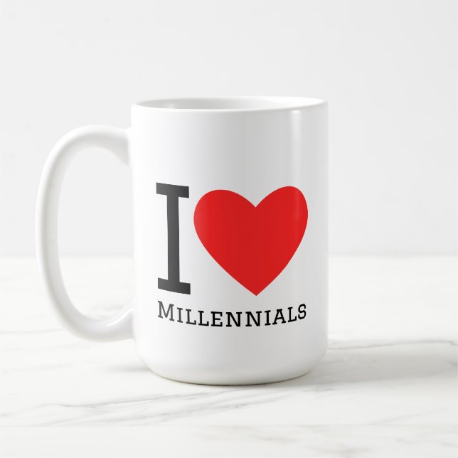 I love millennials kaffeetasse (Links)