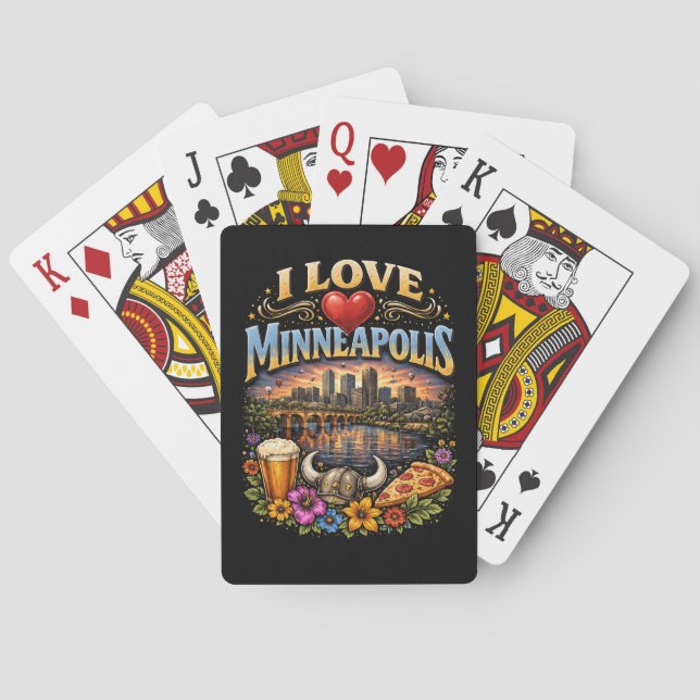 I Love Minneapolis Spielkarten (Rückseite)