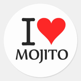 I Love Mojito 3 Runder Aufkleber