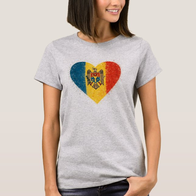 I love Moldova – Iubesc Moldova  T-Shirt (Vorderseite)