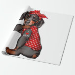 I Love Mom Tattoo Funny Dachshund Dog Wearing Band Geschenkpapier<br><div class="desc">I Love Mom Tattoo Funny Dachshund Dog Wearing Bandana</div>