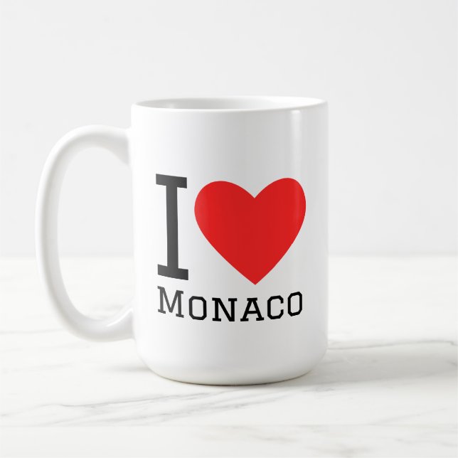 I love Monaco square sticker Kaffeetasse (Links)