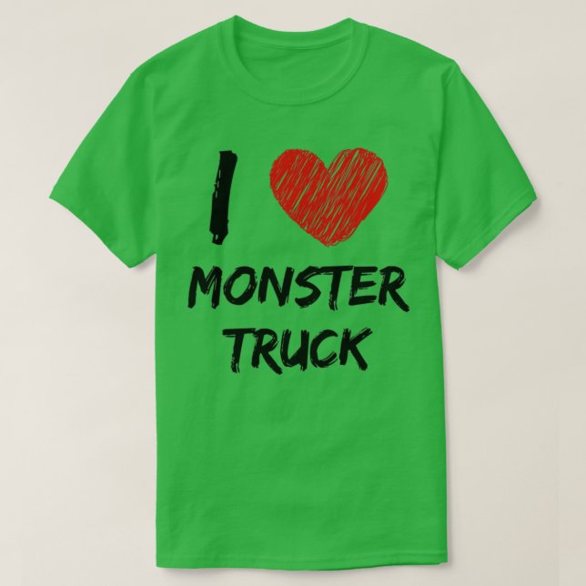 I Love Monster Truck 5 T-Shirt (Design vorne)