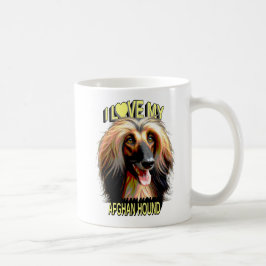 I Love My Afghan Hound – Elegant Dog Lover Design Kaffeetasse