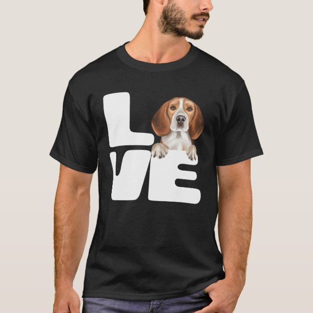 I Love My Beagle Dog T-Shirt (Vorderseite)