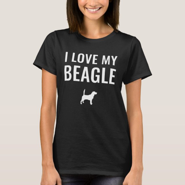 I Love My Beagle T-Shirt (Vorderseite)