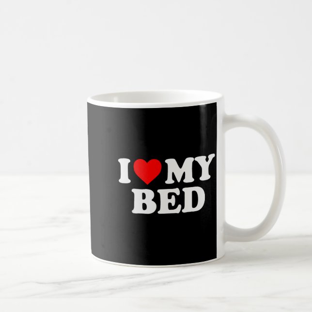 I Love My Bed - Red Heart  Kaffeetasse (Rechts)